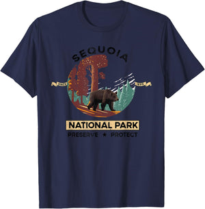 California National Park Sequoia National Park T-Shirt - T-Shirt | Navy