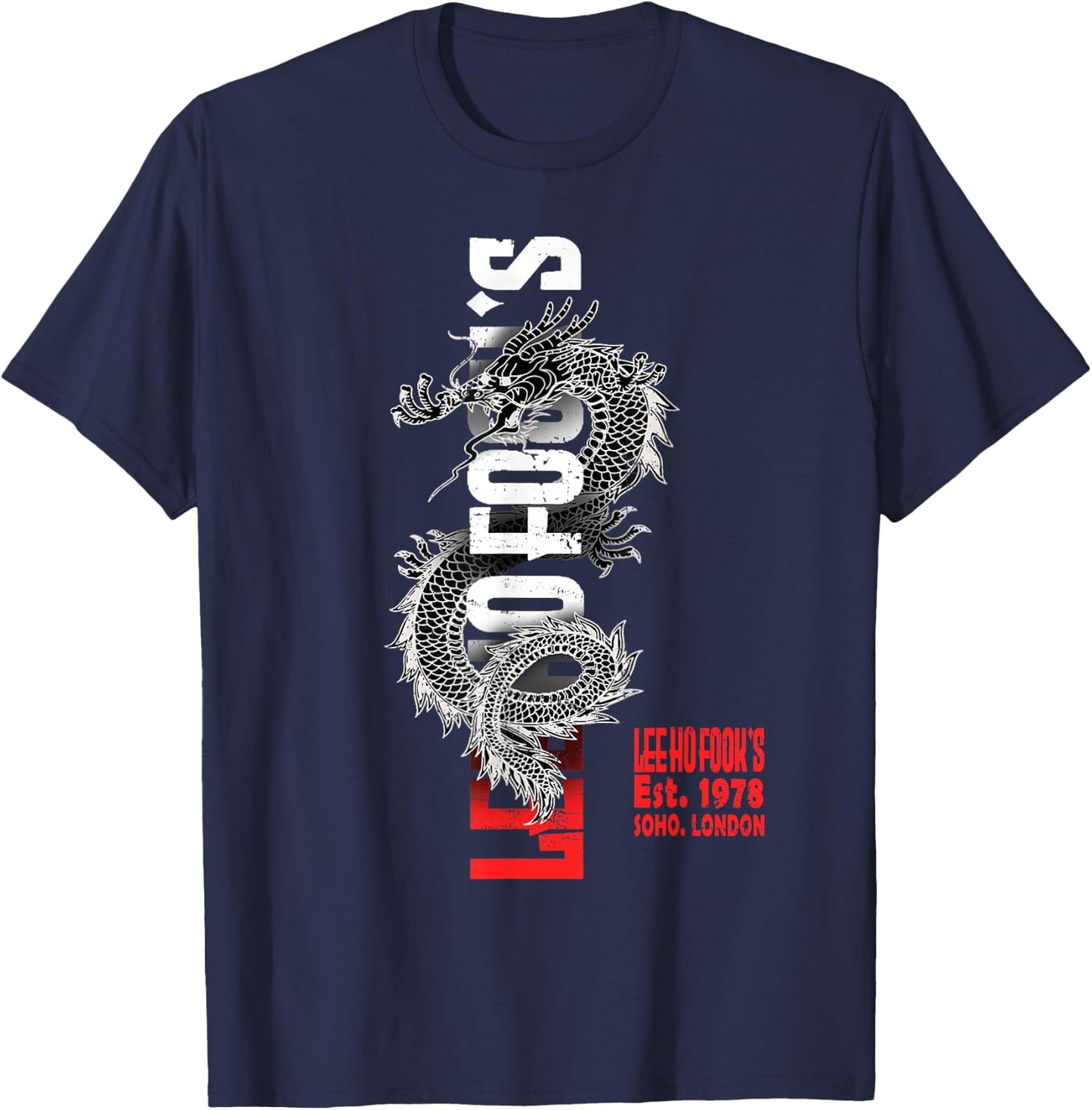 Vintage Lee Ho Fooks Chinese Restaurant China Dragon T-Shirt - T-Shirt | Navy