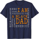 Black Father King Fathers Day Dad Matter Husband Dope Leader T-Shirt - T-Shirt | Navy