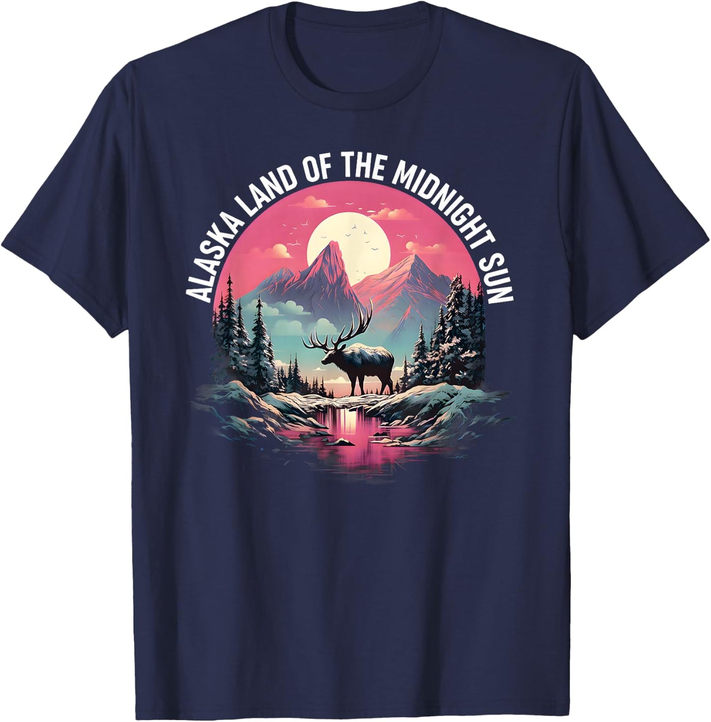 Alaska Land of the Midnight Sun - Alaska T-Shirt - T-Shirt | Navy