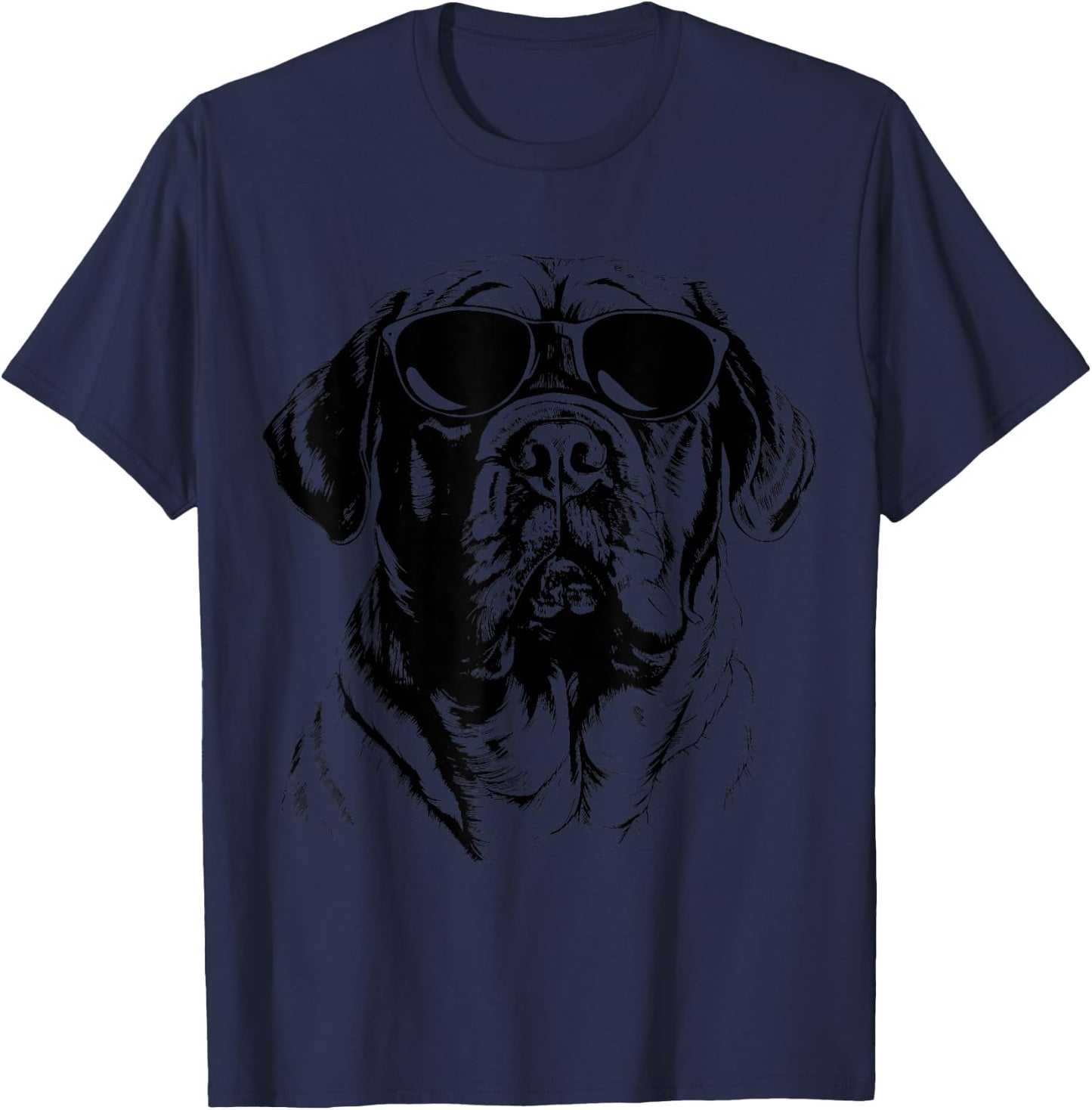 English Mastiff Sketch Drawing Art Dog Lover Mom Dad Women T-Shirt - T-Shirt | Navy