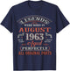63rd Birthday Gift Legends Born In August 1963 63 Years Old T-Shirt - T-Shirt | Navy
