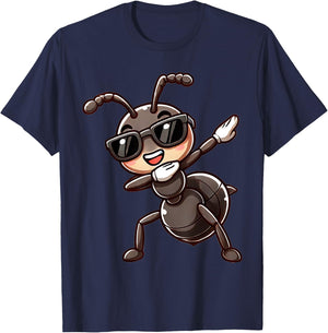 Dabbing Ant Funny Ant Gift with Dabben Ant , black T-Shirt - T-Shirt | Navy