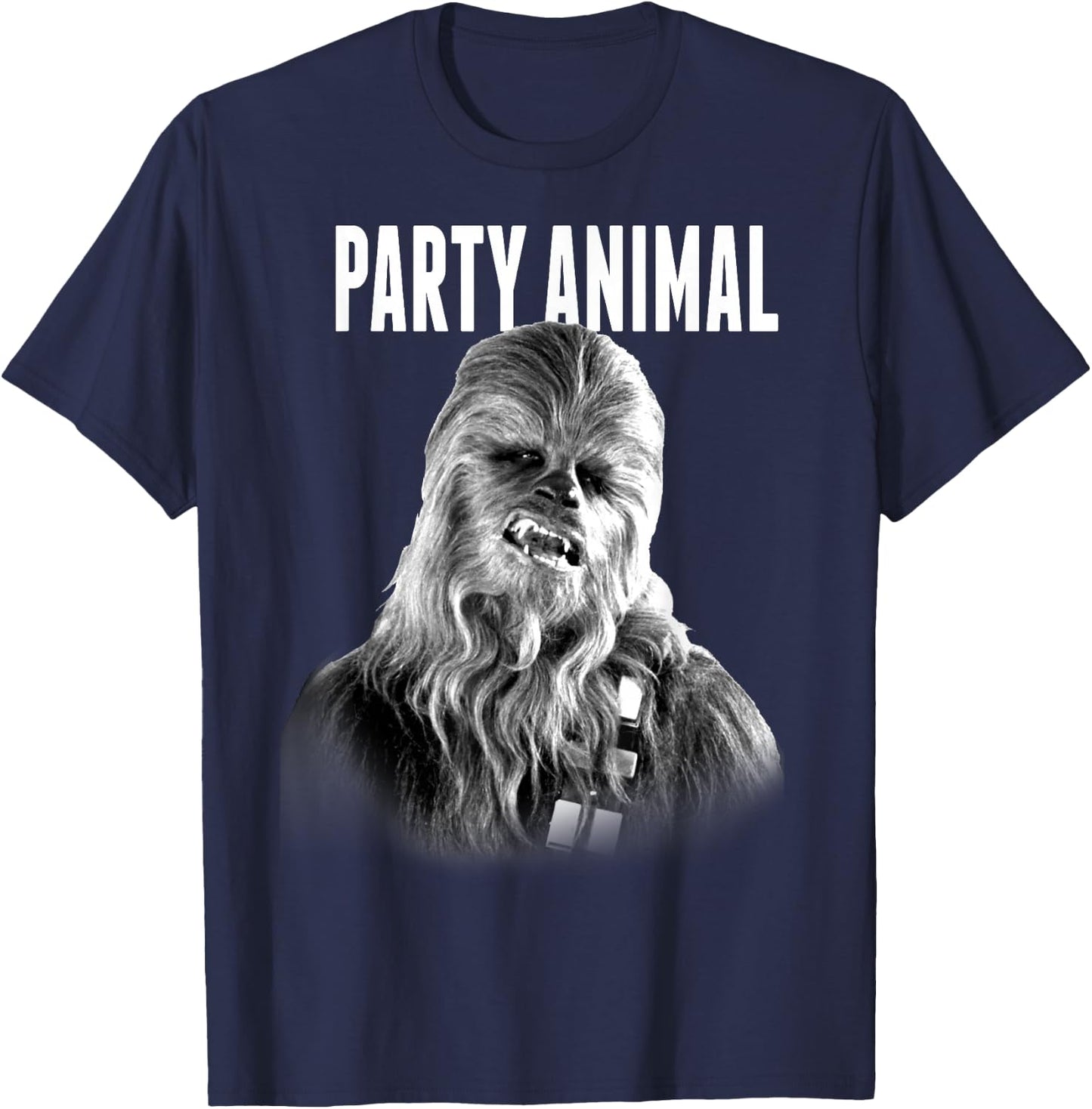 Star Wars Party Animal Chewie Head Shot T-Shirt - T-Shirt | Navy