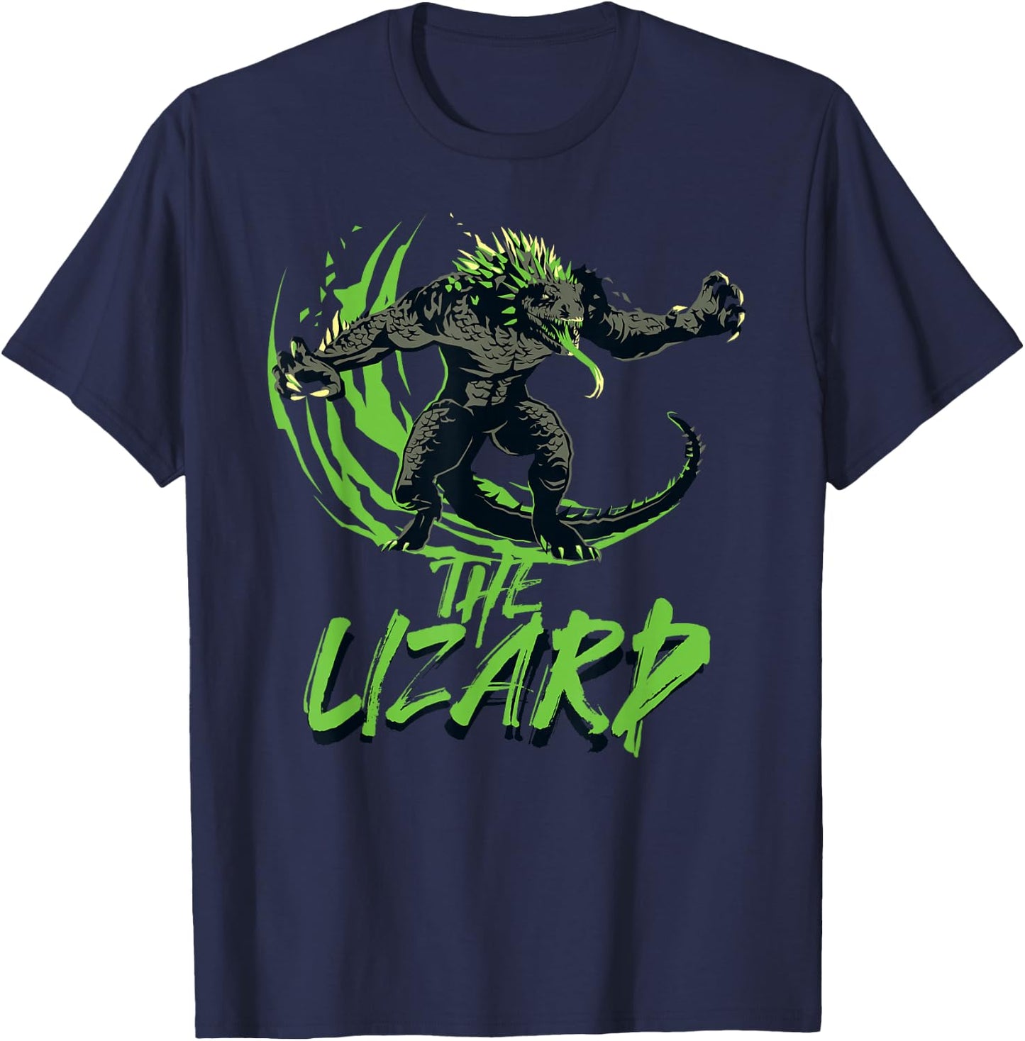 Marvel Spider-Man 2 PlayStation Game The Lizard Slash T-Shirt - T-Shirt | Navy
