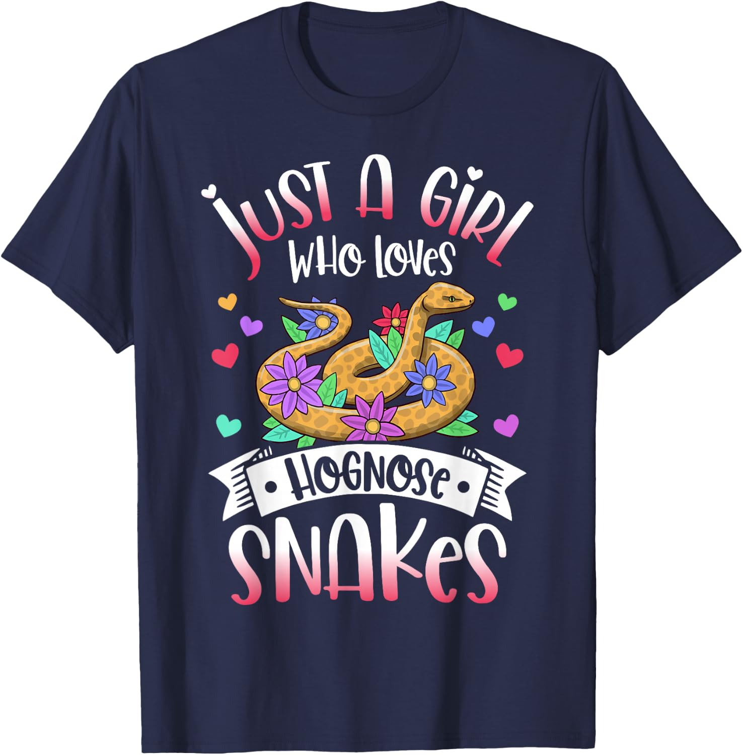 Just A Girl Who Loves Hognose Snakes T-Shirt - T-Shirt | Navy