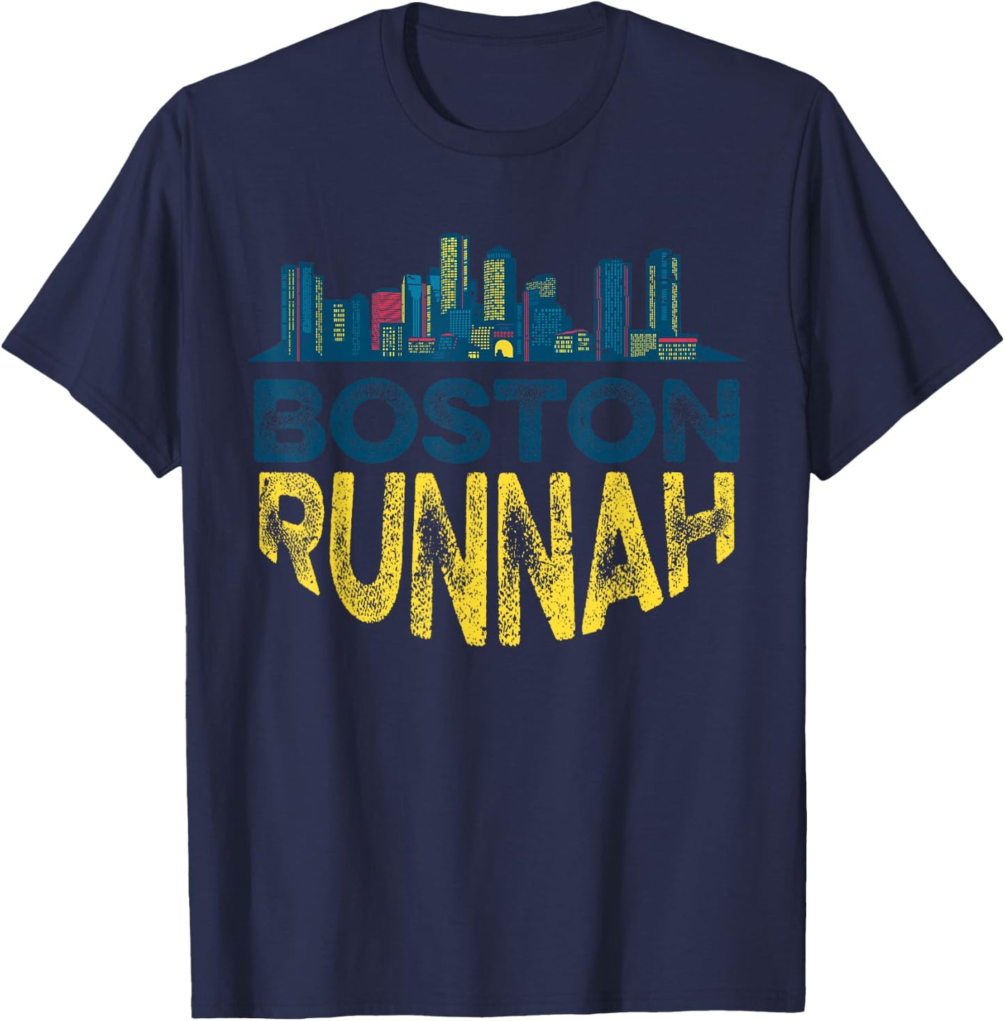 Boston Runnah Marathon Qualifier Runner Running T-Shirt - T-Shirt | Navy