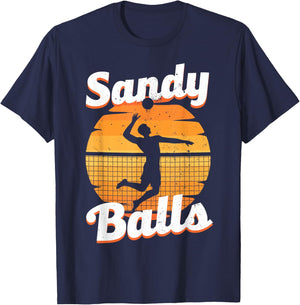 Funny Beach Volleyball Art Women Beach Volley Player T-Shirt - T-Shirt | Navy