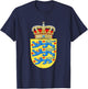 Denmark Coat Of Arms Danish Emblem Symbol Shirt T-Shirt - T-Shirt | Navy