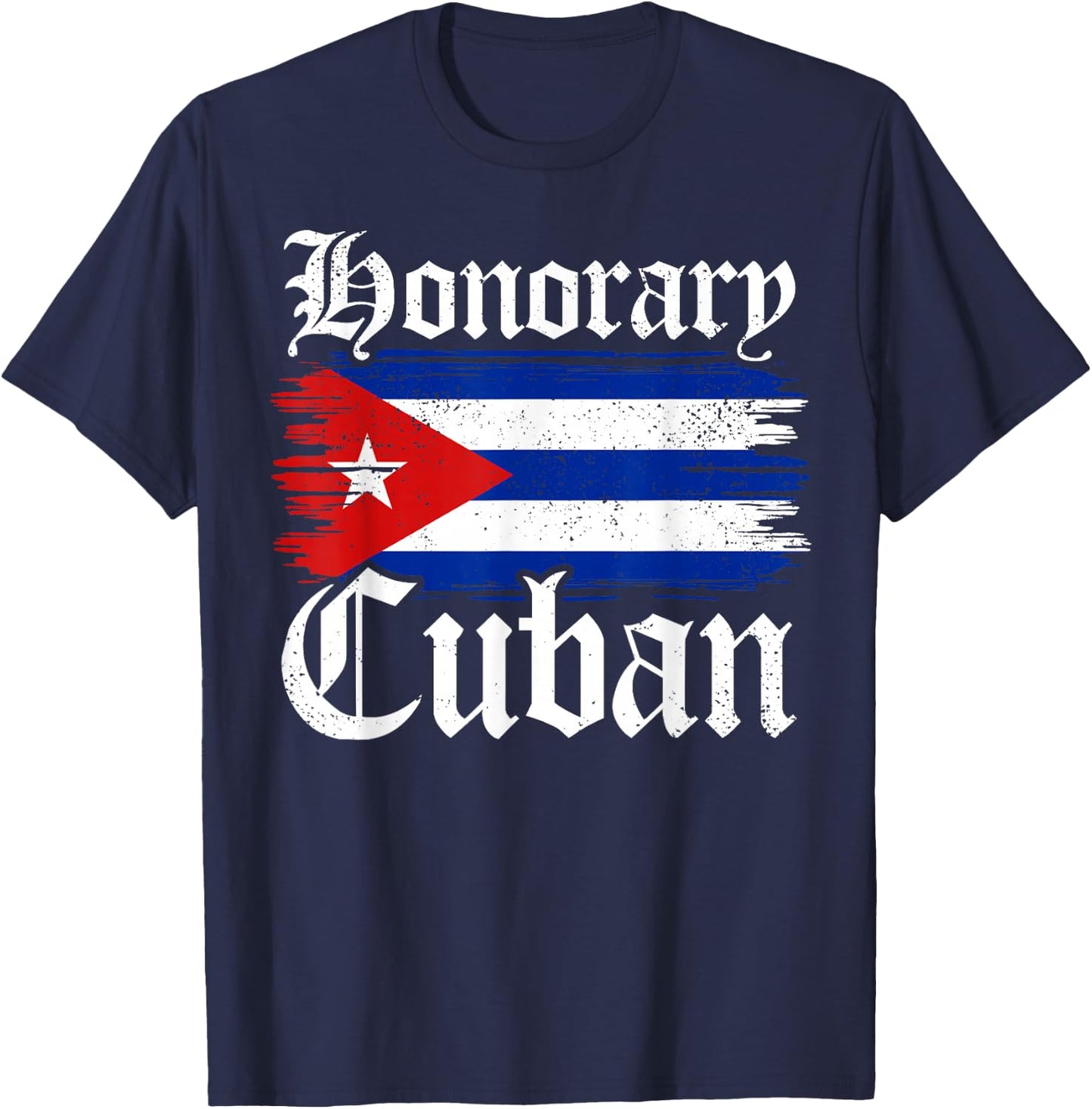 Honorary Cuban Retro Funny Wedding Cuban By Marriage T-Shirt - T-Shirt | Navy