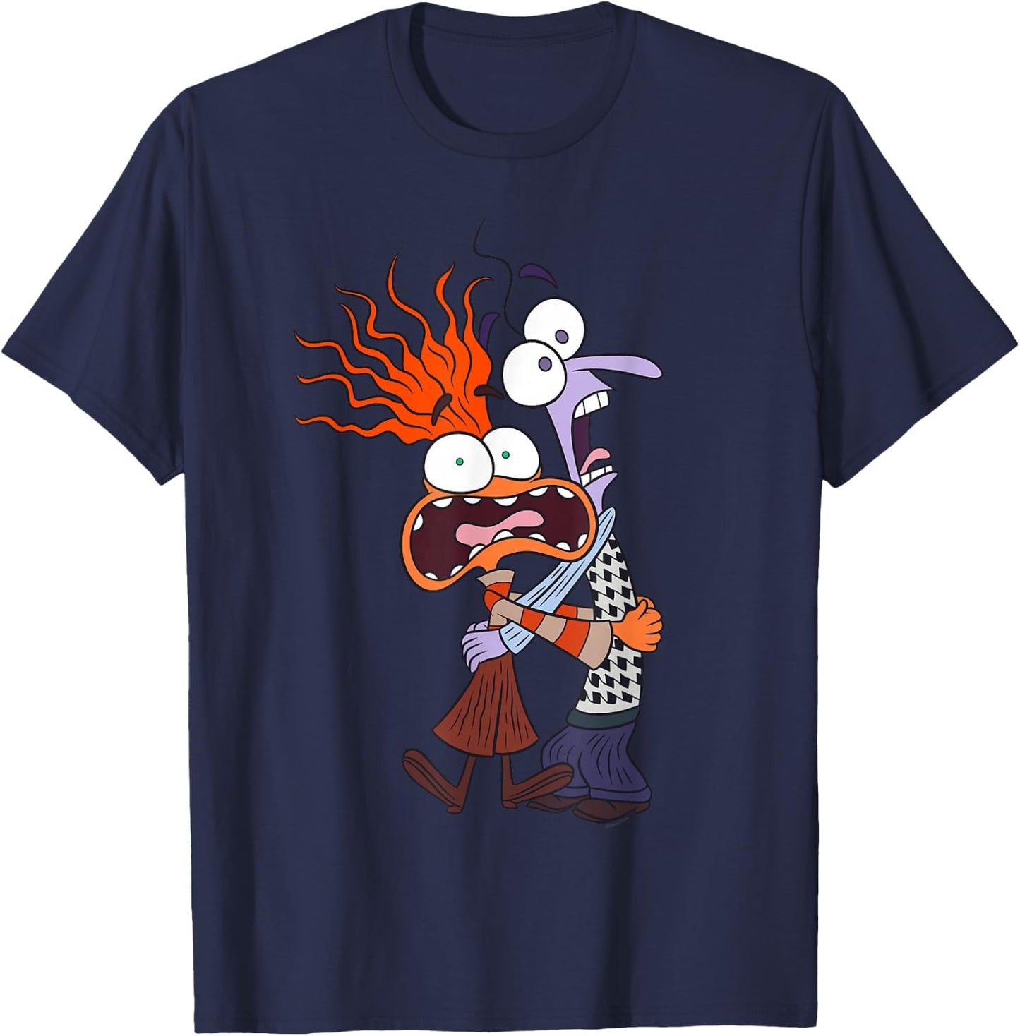 Disney and Pixar’s Inside Out 2 Toony Colors Anxiety & Fear T-Shirt - T-Shirt | Navy