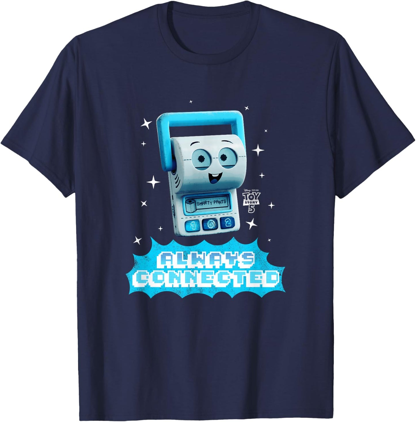 Disney Pixar Toy Story 5 Smarty Pants Always Connected T-Shirt - T-Shirt | Navy