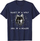 Heart Of Wolf Soul Of A Dragon Cool dragon wolf warrior T-Shirt - T-Shirt | Navy