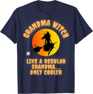 Grandma Halloween Witch Costume Like A Regular Witch T-Shirt - T-Shirt | Navy