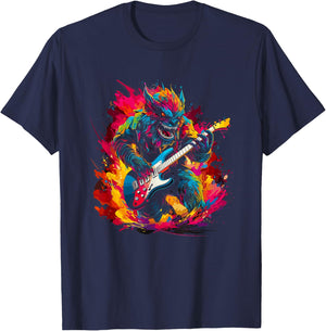 Monster playing guitar T-Shirt - T-Shirt | Navy