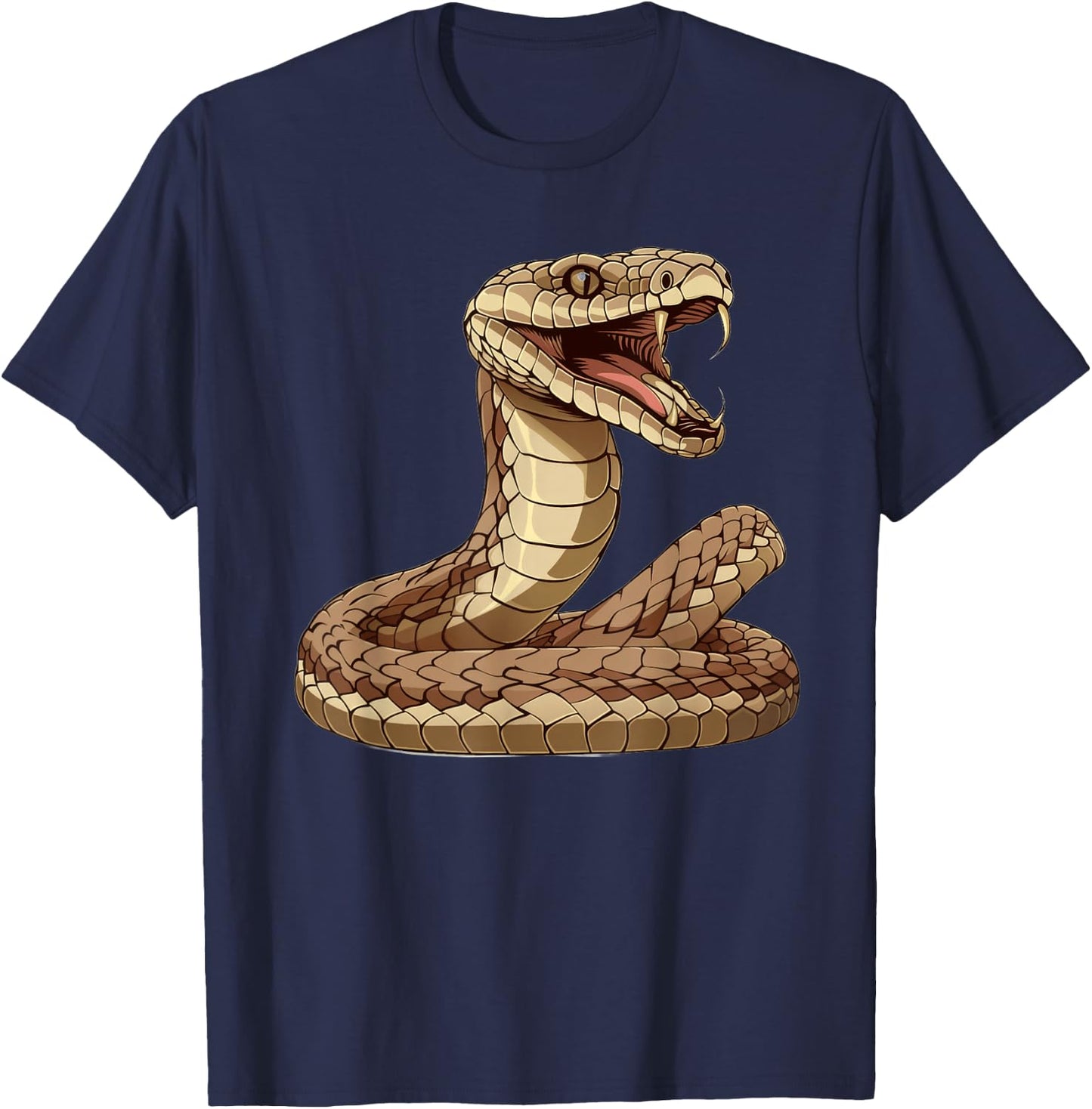 King Cobra With A Comical Face T-Shirt - T-Shirt | Navy