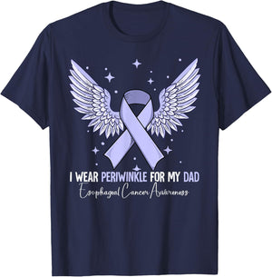 Dad Father Esophageal Cancer Awareness T-Shirt - T-Shirt | Navy