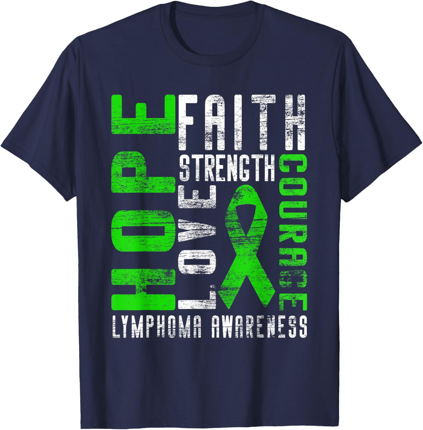 Non-Hodgkin's Lymphoma Awareness T-Shirt - T-Shirt | Navy