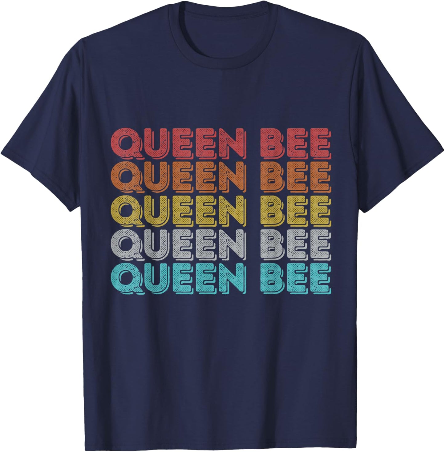 Vintage Retro Queen Bee T-Shirt - T-Shirt | Navy