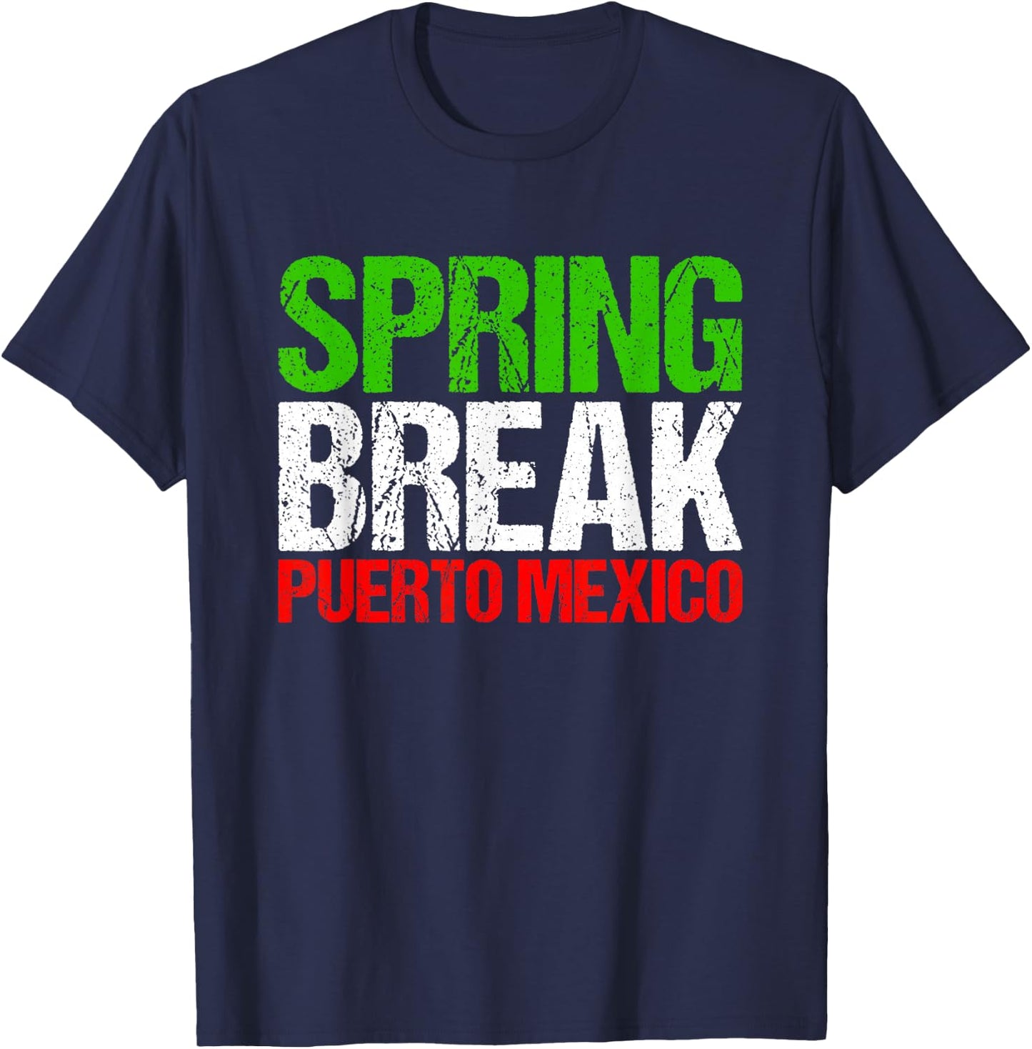 Spring Break Puerto Mexiko T-Shirt - T-Shirt | Navy
