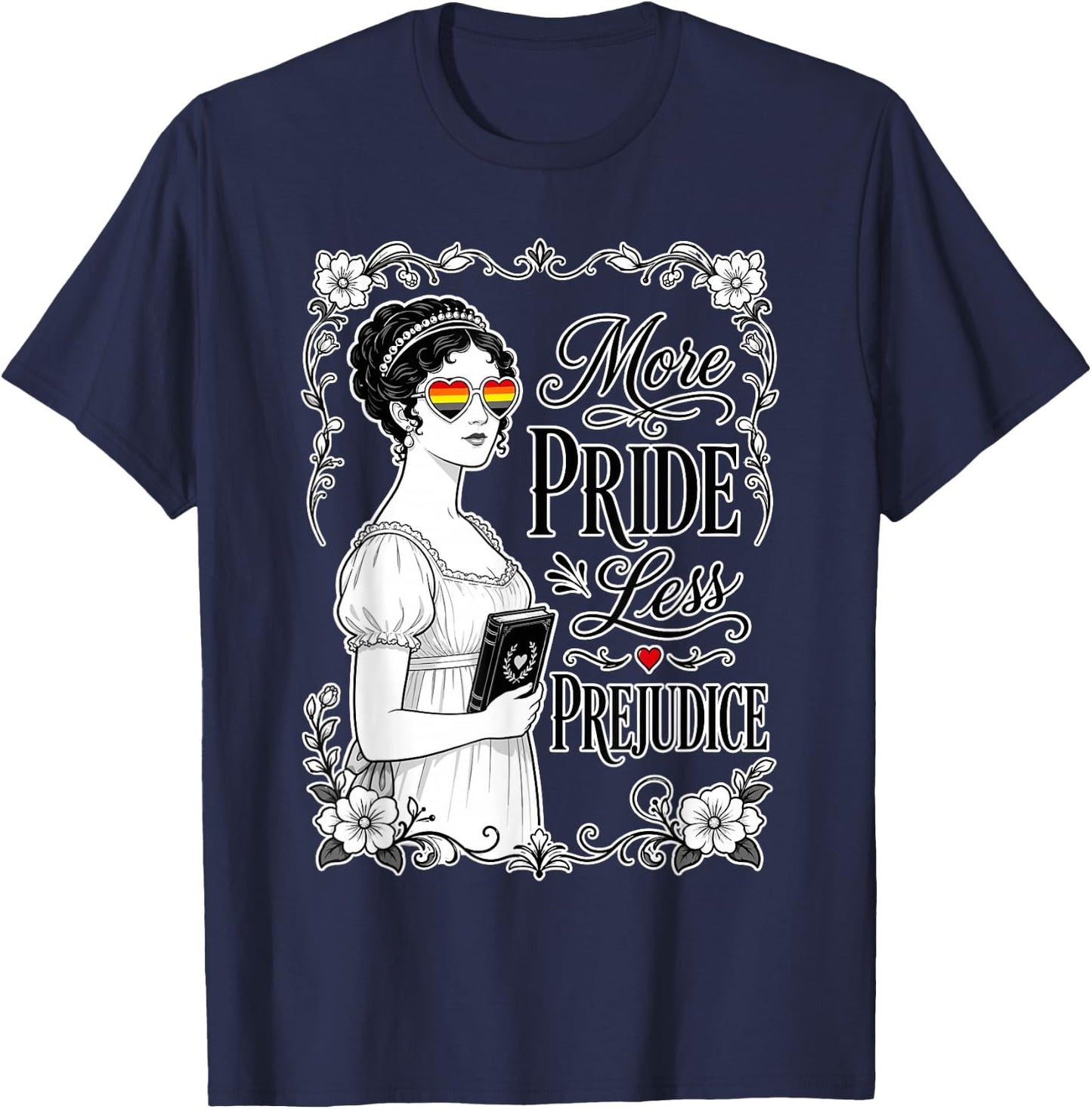 More Pride Less Prejudice T-Shirt - T-Shirt | Navy