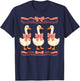 Goose Coquette Duck Pink Bow T-Shirt - T-Shirt | Navy