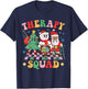 Therapy Squad SLP OT PT Christmas Retro Rehab Team Xmas Crew T-Shirt - T-Shirt | Navy