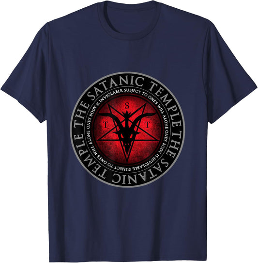 The Satanic Temple , black T-Shirt - T-Shirt | Navy