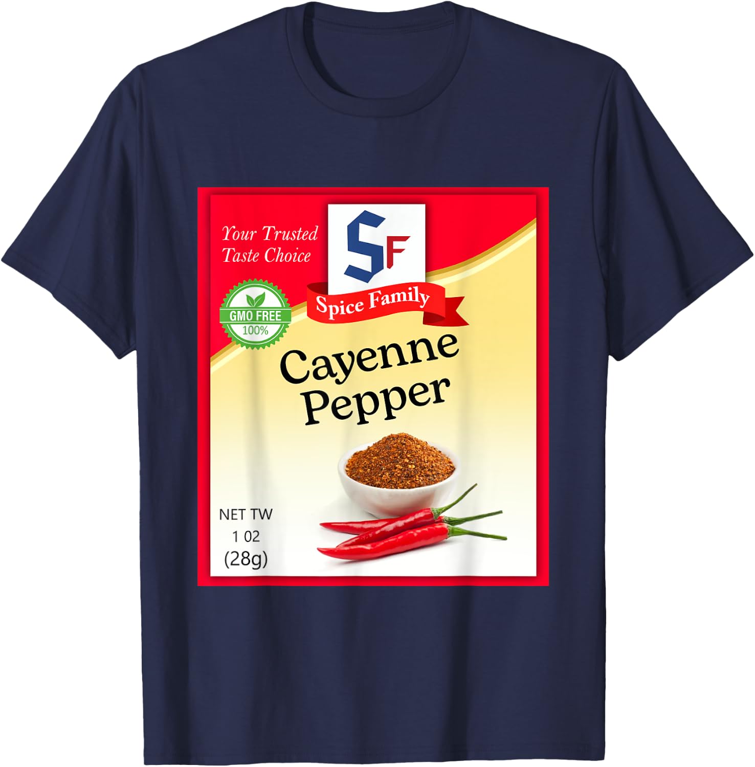 Cayenne Pepper Condiment Holiday Spice Group Costumes T-Shirt - T-Shirt | Navy