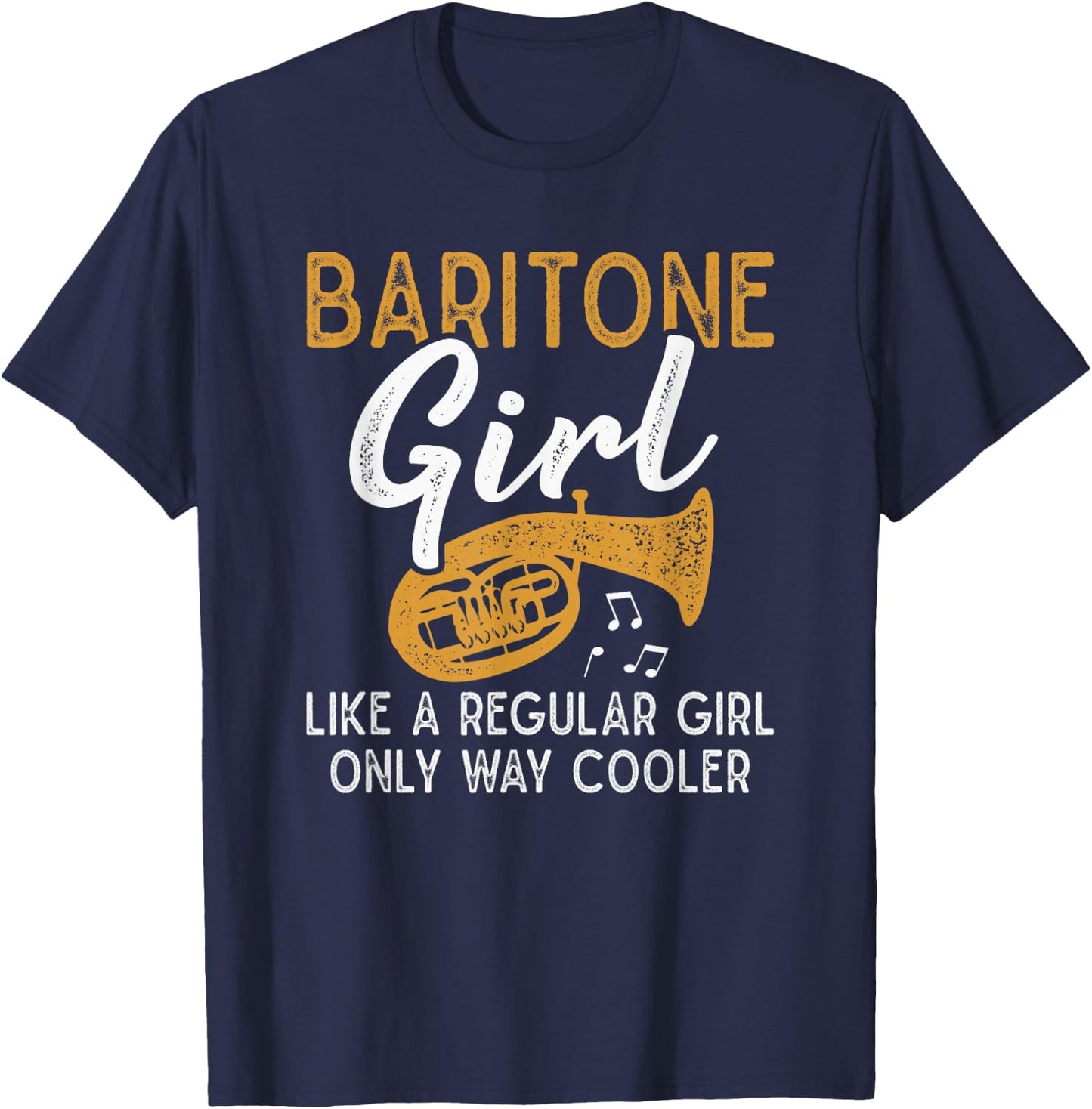 Baritone Girl Like A Regular Girl Funny Baritone Horn T-Shirt - T-Shirt | Navy