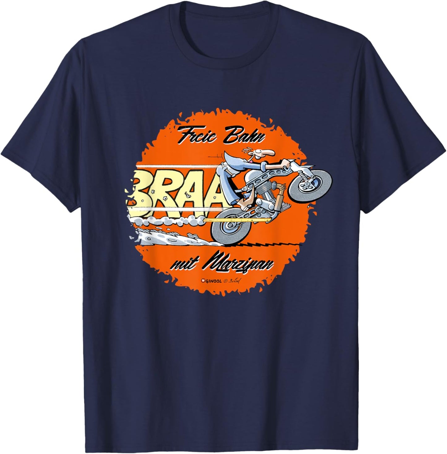 WERNER Freie Bahn with Marzipan , black T-Shirt - T-Shirt | Navy