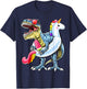 Pool Party T Rex Dinosaur Unicorn Float Summer Shirt Gift T-Shirt - T-Shirt | Navy