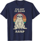 Funny Lazy Sloth Lover I'll Get It Done ASAP Retro 70s T-Shirt - T-Shirt | Navy