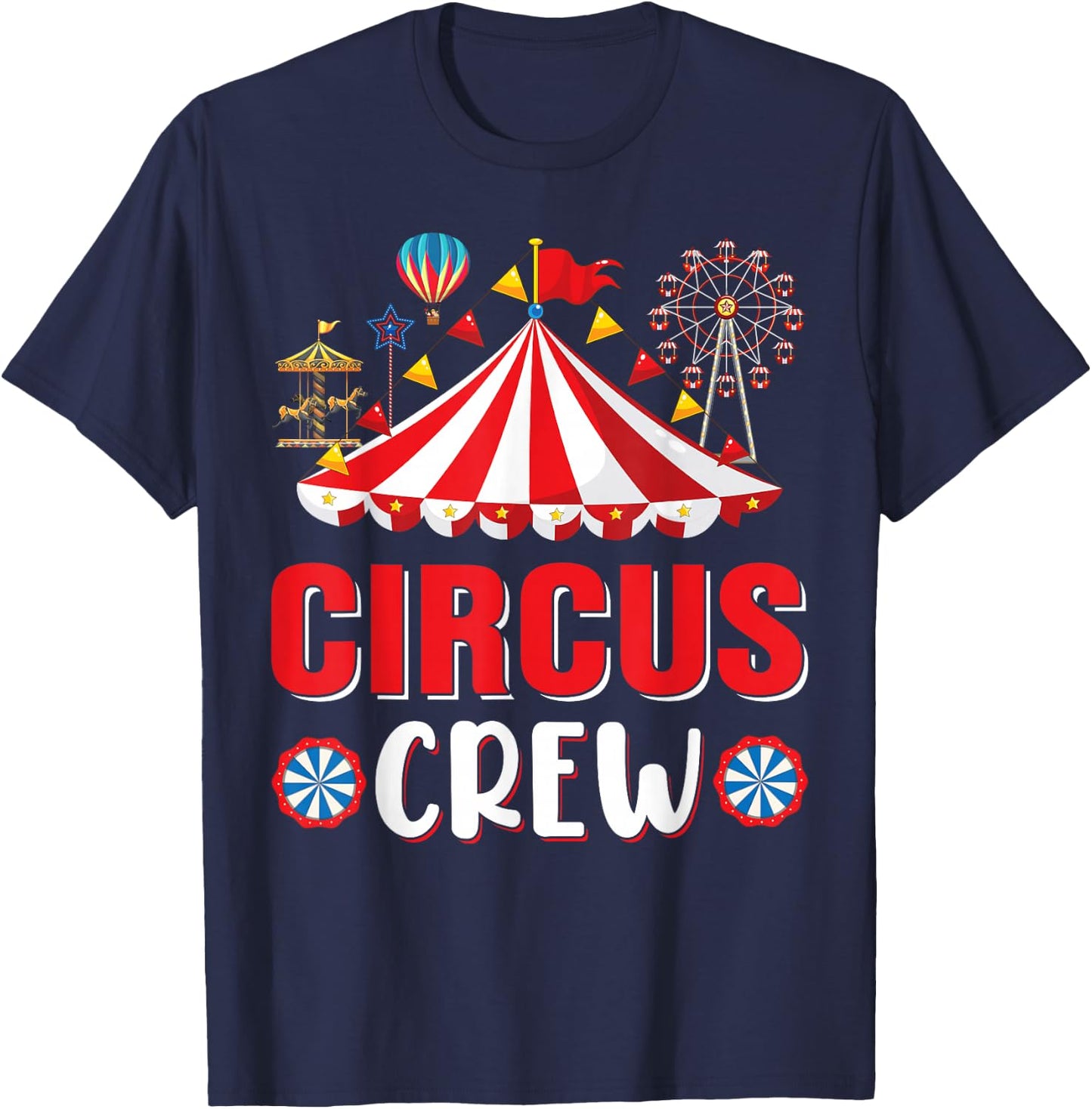 Circus Crew Funny Circus Staff Costume Circus Theme Party , black T-Shirt - T-Shirt | Navy