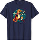 Cute Daddy Dinosaur Son Fathers Day Spaceship T-Shirt - T-Shirt | Navy