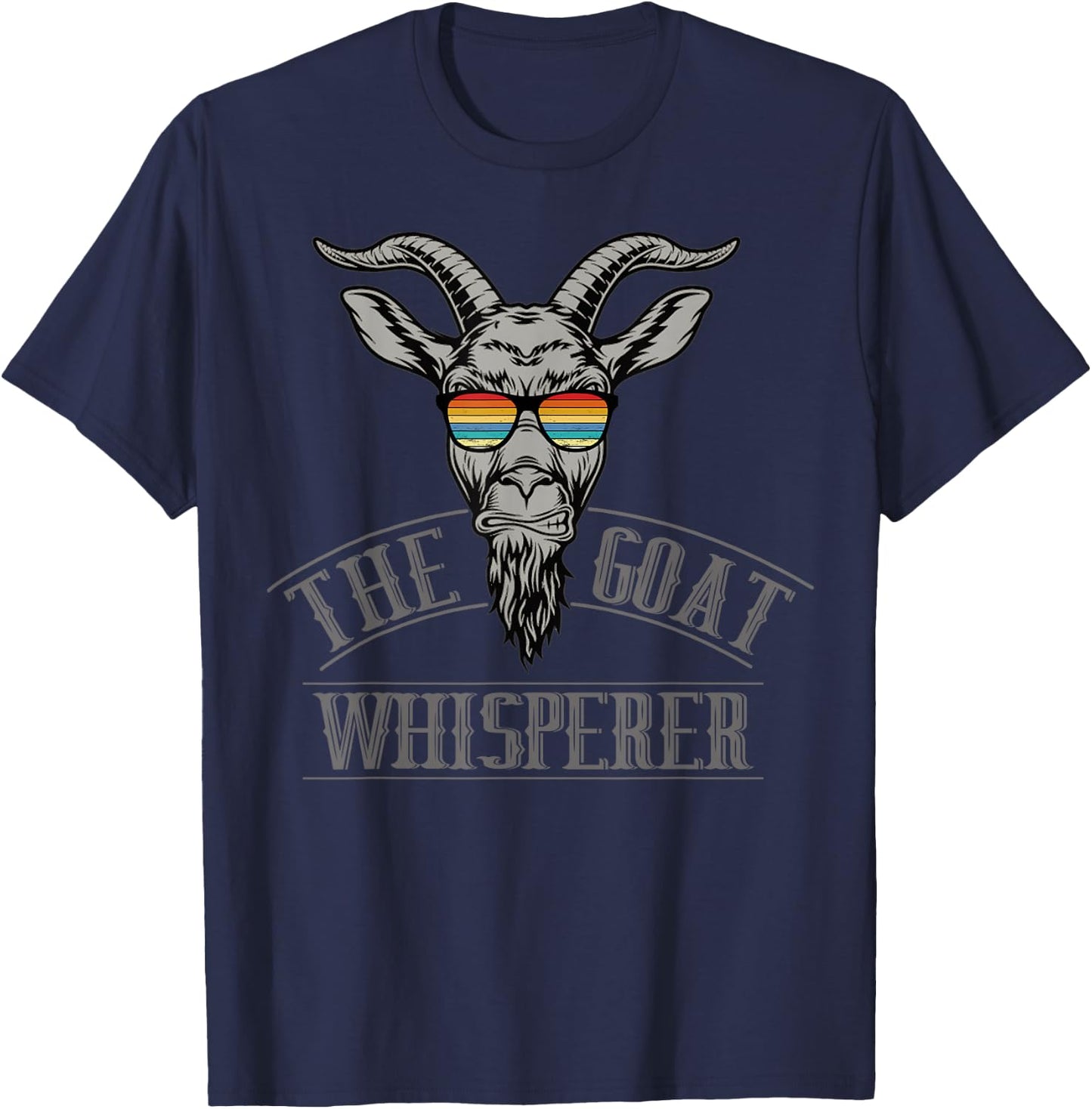 The Goat Whisperer Funny Goat Lover Farmer T-Shirt - T-Shirt | Navy