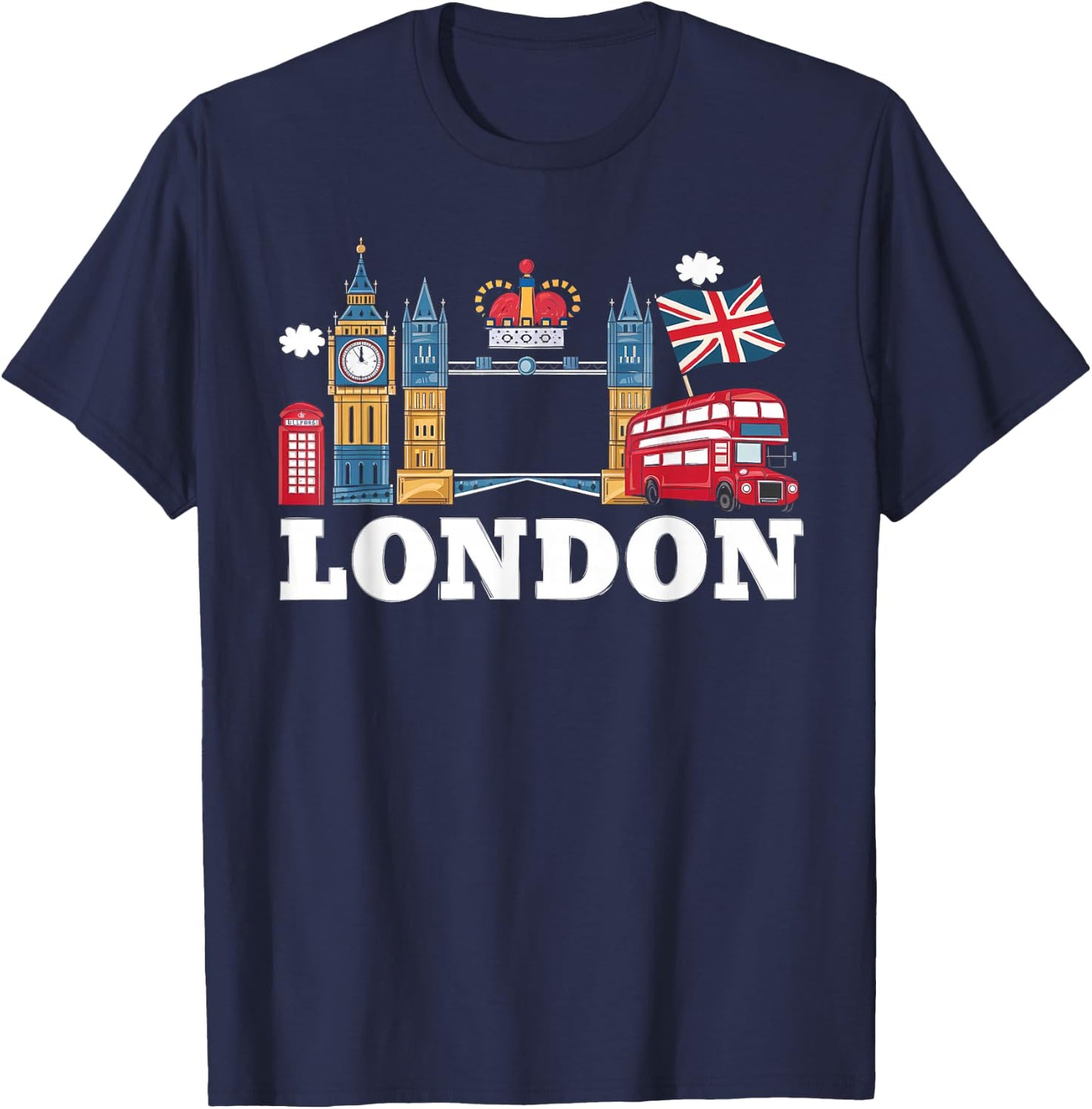 London Gift Men's Women's London Hooligan Ultras LND UK T-Shirt - T-Shirt | Navy
