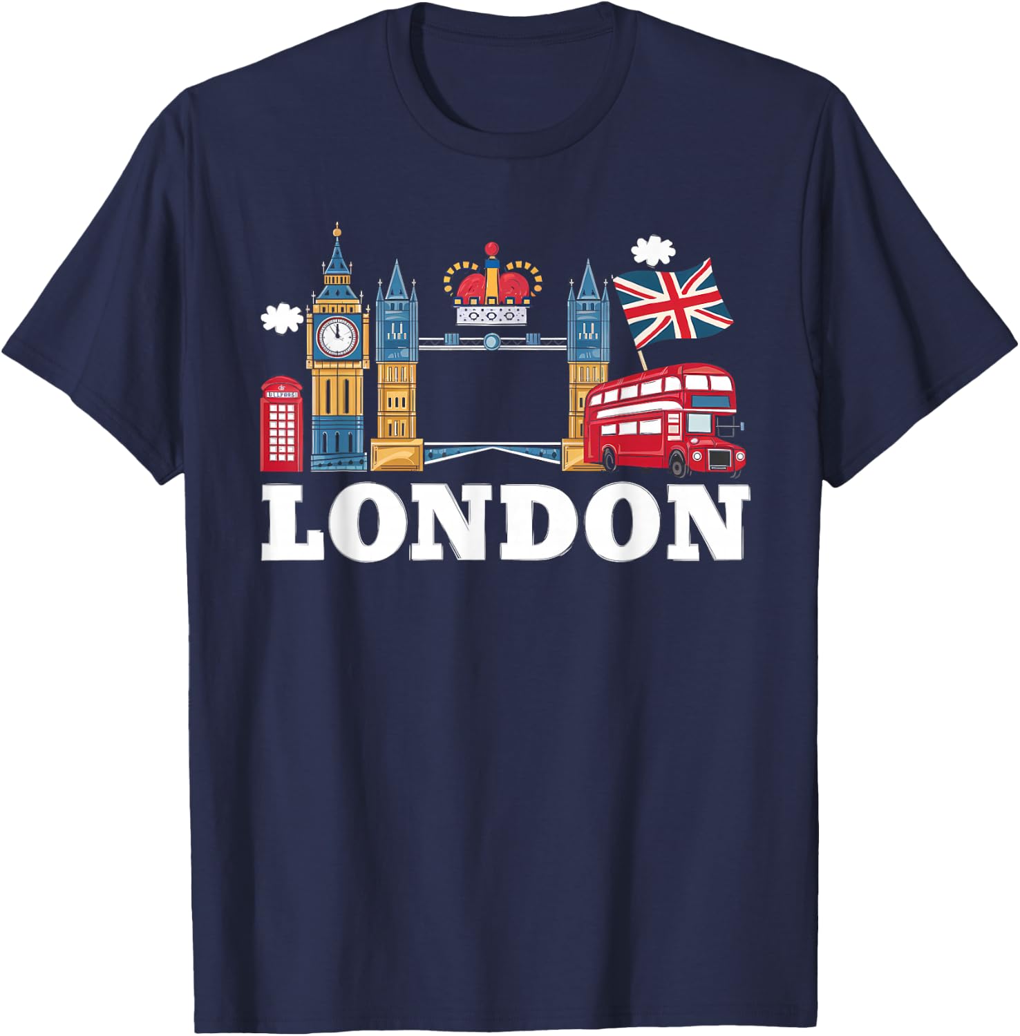 London Gift Men's Women's London Hooligan Ultras LND UK T-Shirt - T-Shirt | Navy