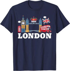 London Gift Men's Women's London Hooligan Ultras LND UK T-Shirt - T-Shirt | Navy