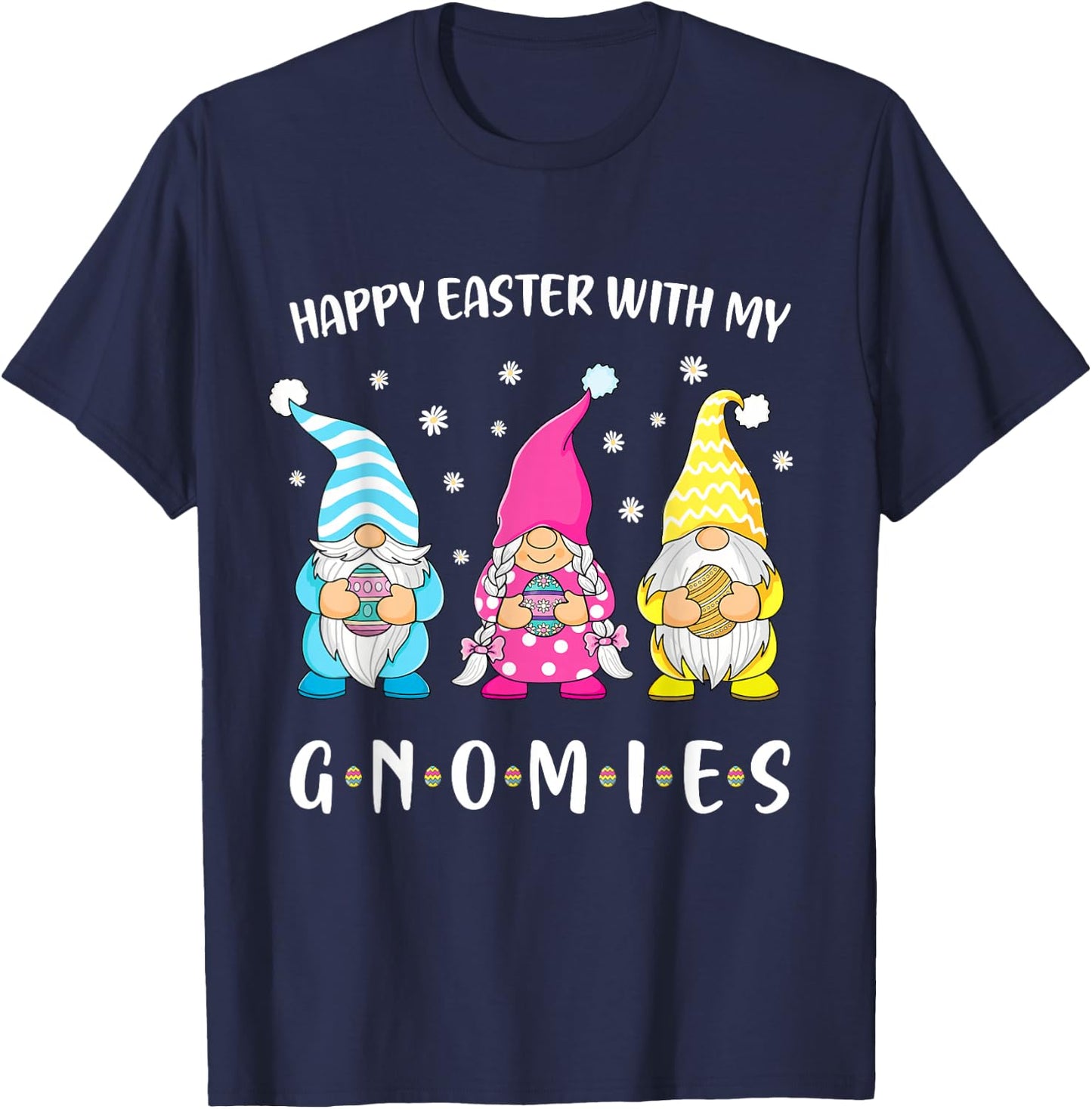 Cute gnomes Easter bunny, Easter egg, Easter nest, Happy Easter T-Shirt - T-Shirt | Navy