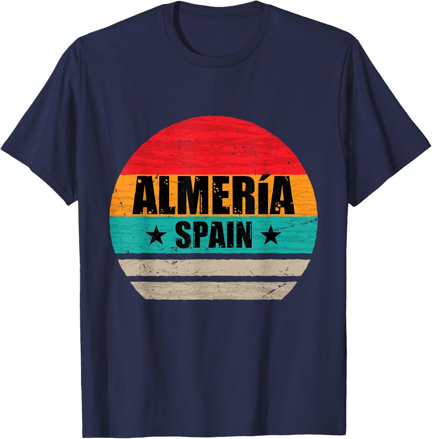 Almeria Spain - Retro Vintage Souvenir Almería T-Shirt - T-Shirt | Navy
