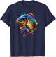 Colorful Splash Art Fishing Carp Fisherman Carps T-Shirt - T-Shirt | Navy