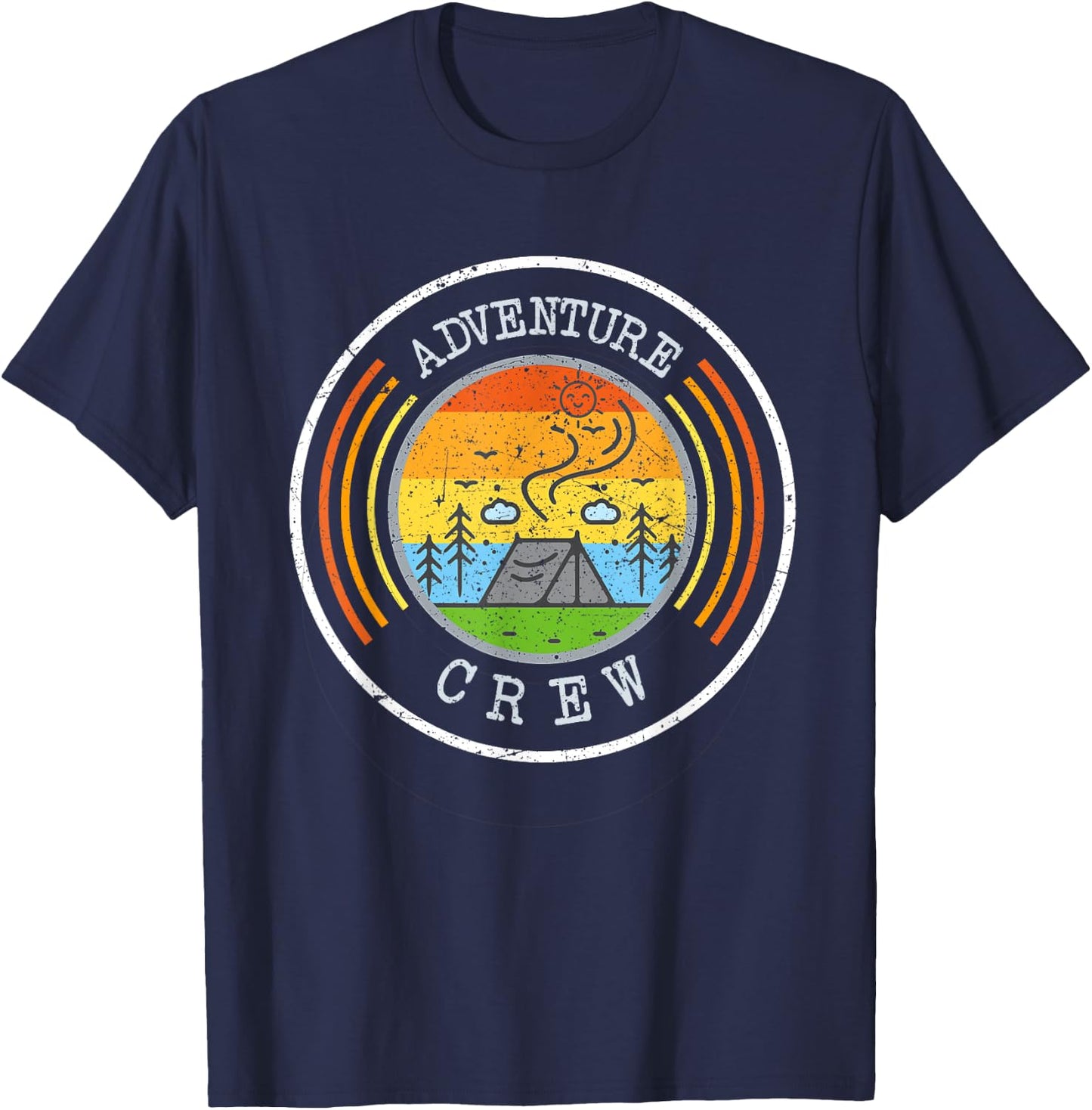 Camping Matching Shirts for Family Camper Adventure Crew T-Shirt - T-Shirt | Navy