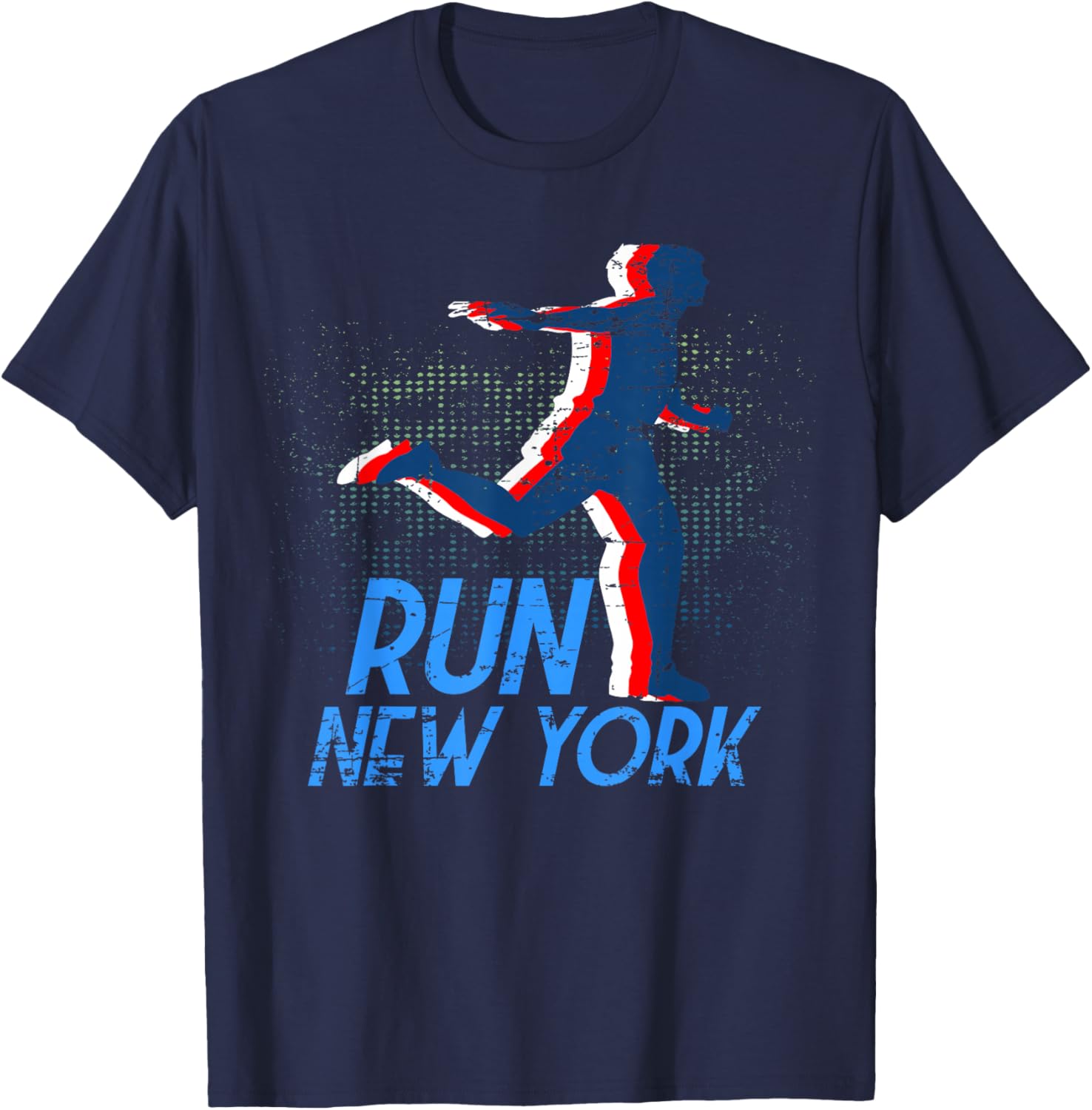 Run New York Shirt , Marathon Runner T-Shirt - T-Shirt | Navy