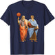 Aristotle and Plato with Basketballs - Philosophy Match T-Shirt - T-Shirt | Navy