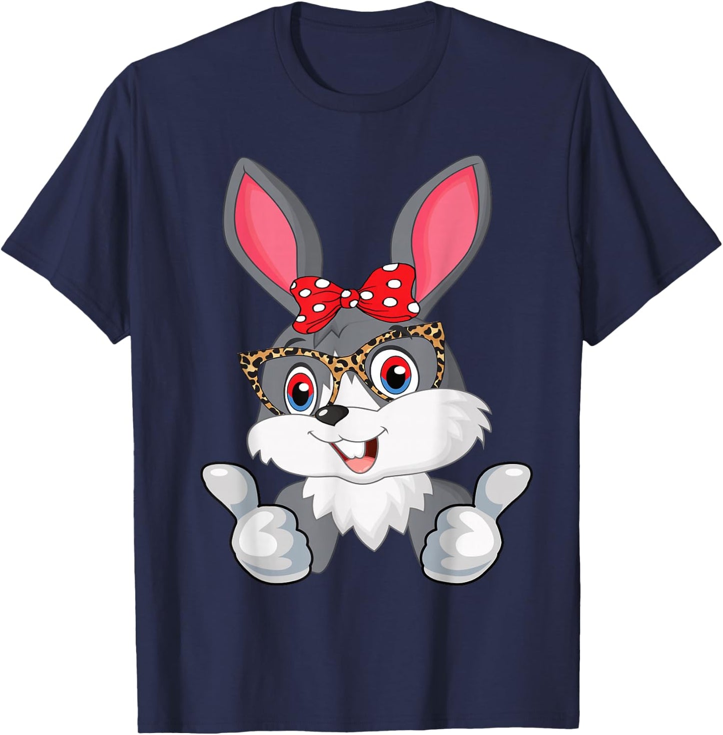 Easter Bunny Easter Gift Girls Women Children Easter , black T-Shirt - T-Shirt | Navy
