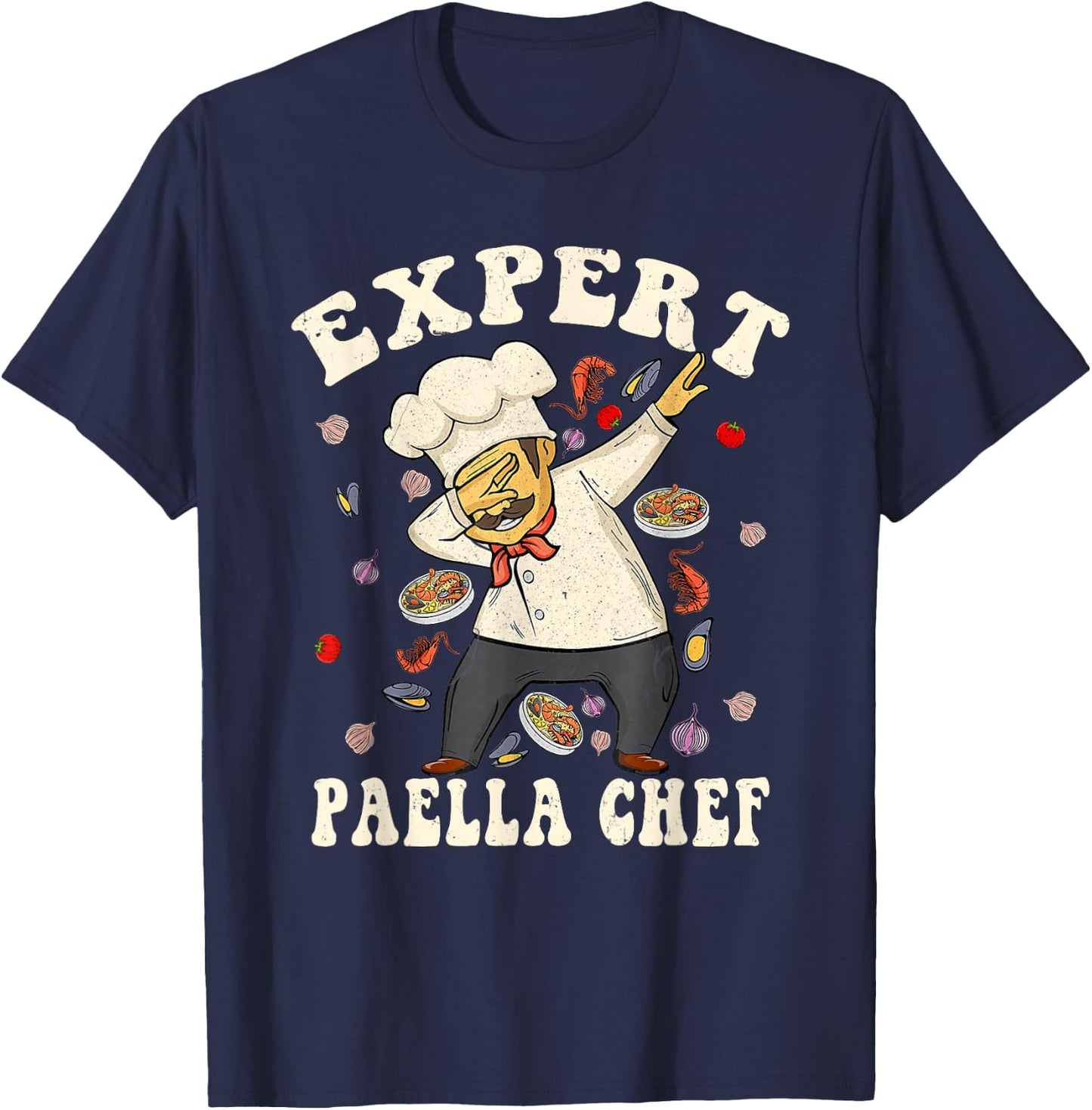 Expert Paella Chef Spanish Paella Lovers Funny Dab Dance T-Shirt - T-Shirt | Navy