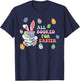 Retro All Booked For Easter Bunny Bookish Bookworm Teacher T-Shirt - T-Shirt | Navy