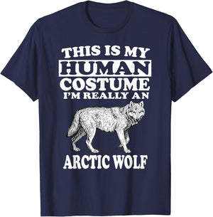 This Is My Human Costume I'm Really An Arctic Wolf Animal T-Shirt - T-Shirt | Navy