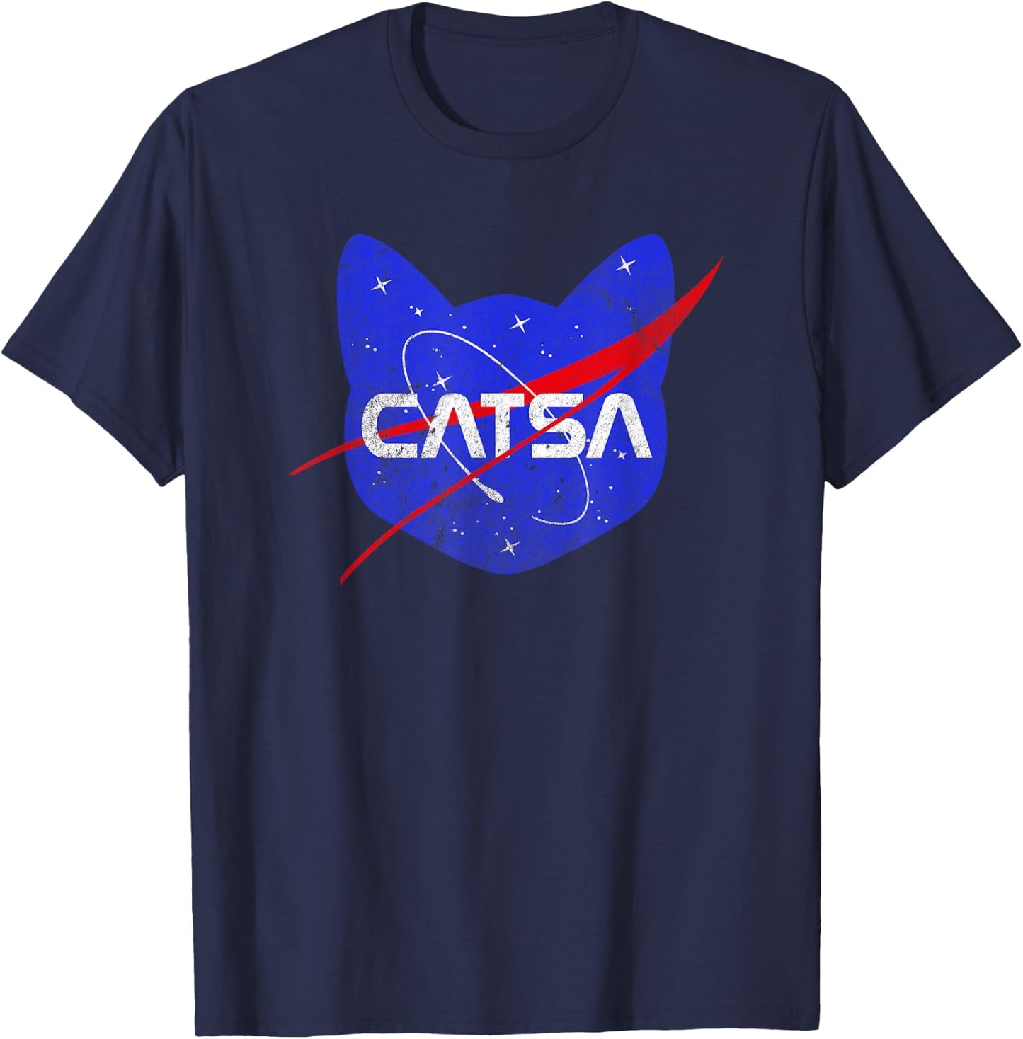 Space Cat Funny Universe Catsa T-Shirt - T-Shirt | Navy